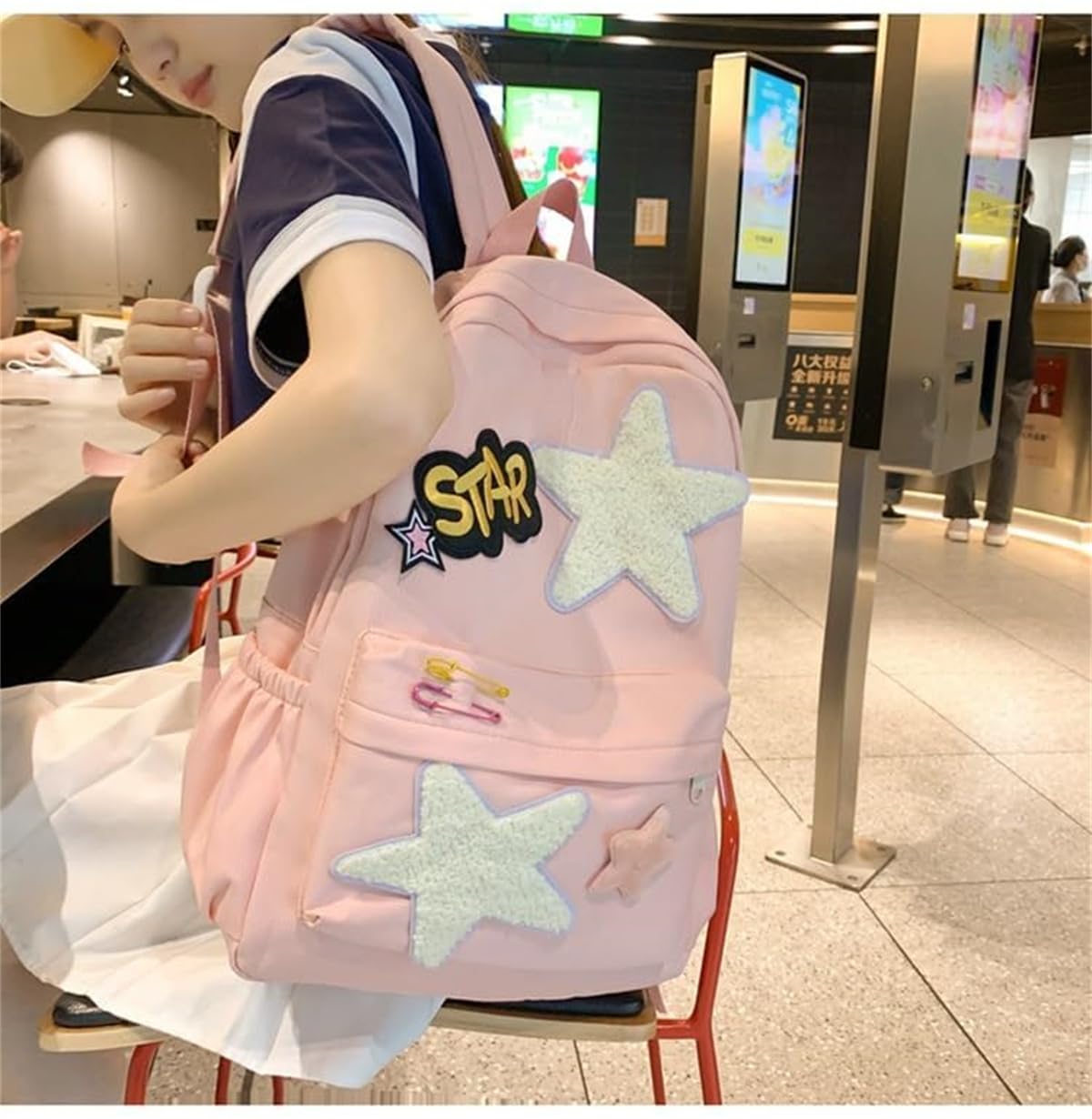 Y2k Cute Backpack for Women Men, Star Y2k Backpack School, Trendy